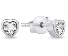 Brilio Silver Brilio Sidabrinis Delicate sidabrinis auskarai su cirkoniais Hearts EA599W