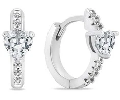 Brilio Silver Brilio Sidabrinis Delicate sidabrinis auskarai su lanku EA949W