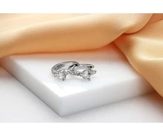 Brilio Silver Brilio Sidabrinis Delicate sidabrinis auskarai su lanku EA949W