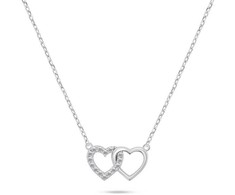 Brilio Silver Brilio Sidabrinis Delicate Sidabrinis Linked Hearts Kaklo papuošalas NCL117W