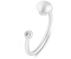 Brilio Silver Brilio Sidabrinis Delicate sidabrinis ring with a real pearl RI103W