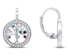 Brilio Silver Brilio Sidabrinis Designer sidabrinis earrings medžio of life EA70WRBW