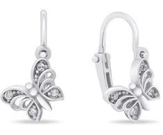 Brilio Silver Brilio Sidabrinis Design sidabrinis auskarai Butterflies EA187W