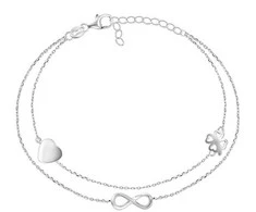 Brilio Silver Double sidabrinis bracelet with ornaments BRC34W