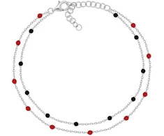Brilio Silver Dviguba sidabro karoliuku apyrankė BRC230WBCR