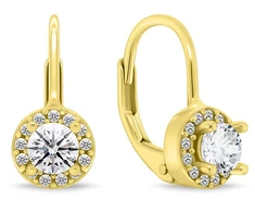 Brilio Silver Elegant auksinis-plated earrings with cubic zirconia EA1267Y