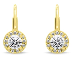 Brilio Silver Elegant auksinis-plated earrings with cubic zirconia EA1267Y