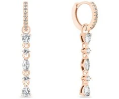 Brilio Silver Brilio Sidabrinis Elegant bronziniai 2in1 auskarai su kubiniu cirkoniu EA995R