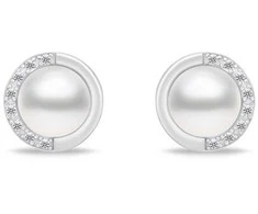 Brilio Silver Brilio Sidabrinis Sidabrinis jewelry set with zircons and pearls SET251W (pakabukas, earrings)