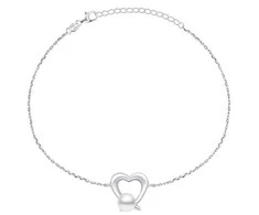 Brilio Silver Elegant sidabrinis bracelet with real pearl BRC28W