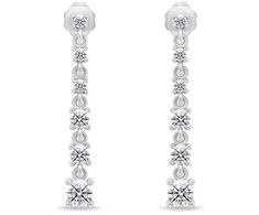 Brilio Silver Brilio Sidabrinis Elegant sidabrinis kabantys auskarai su cirkoniais EA830W