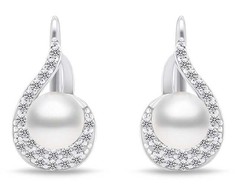 Brilio Silver Brilio Sidabrinis Elegant sidabrinis auskarai su perlais EA751W