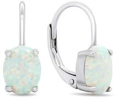 Brilio Silver Brilio Sidabrinis Elegant sidabrinis auskarai su sintetiniais opalais EA373W