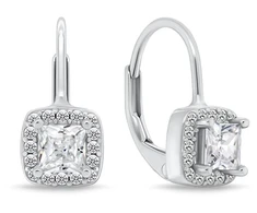 Brilio Silver Elegant sidabrinis earrings with clear zircons EA1274W