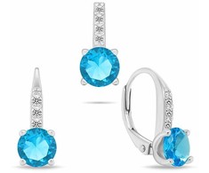 Brilio Silver Brilio Sidabrinis Elegant sidabrinis jewelry set with zircons SET274WAQ (pendant, earrings)