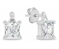 Brilio Silver Sidabrinis jewelry set with cubic zirconia SET260W (pendant, earrings)