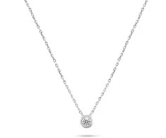 Brilio Silver Brilio Sidabrinis Elegant sidabrinis pakabukas with zircon NCL86W