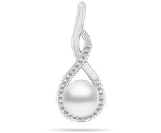 Brilio Silver Brilio Sidabrinis Elegant sidabrinis pakabukas su tikru perlu ir cirkoniais PT123W