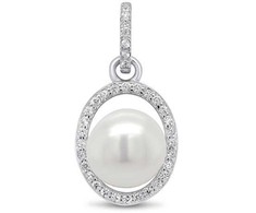 Brilio Silver Brilio Sidabrinis Elegant sidabrinis pendant with zircons and pearl PT02