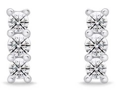Brilio Silver Brilio Sidabrinis Fashionable sidabrinis earrings with clear zircons EA605W