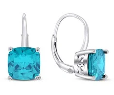 Brilio Silver Brilio Sidabrinis Fashionable sidabrinis earrings with mėlynas zircons EA301WAQ