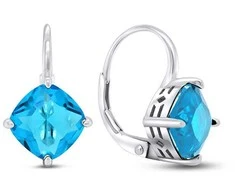 Brilio Silver Brilio Sidabrinis Fashionable sidabrinis earrings with mėlynas zircons EA304WAQ