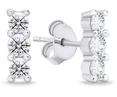 Brilio Silver Brilio Sidabrinis Fashionable sidabrinis earrings with clear zircons EA605W