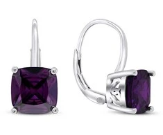 Brilio Silver Brilio Sidabrinis Fashion sidabrinis earrings with violetinė zircons EA301WAM