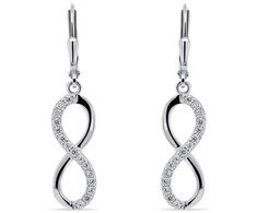 Brilio Silver Madingi sidabriniai Infinity EA272W auskarai
