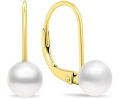 Brilio Silver Brilio Sidabrinis Delicate auksinis-plated earrings with real pearls EA409Y/410/411
