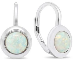 Brilio Silver Brilio Sidabrinis Delicate sidabrinis earrings with synthetic opals EA376W