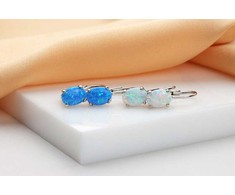 Brilio Silver Brilio Sidabrinis Delicate sidabrinis earrings with synthetic opals EA934WB