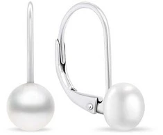 Brilio Silver Brilio Sidabrinis Delicate sidabrinis earrings with real pearls EA409W/410/411