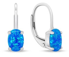Brilio Silver Brilio Sidabrinis Delicate sidabrinis earrings with synthetic opals EA934WB