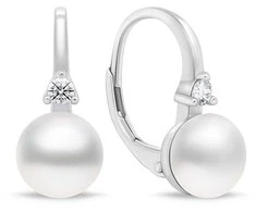 Brilio Silver Brilio Sidabrinis Delicate sidabrinis earrings with pearls EA955W