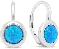 Brilio Silver Brilio Sidabrinis Delicate sidabrinis earrings with synthetic opals EA376WB