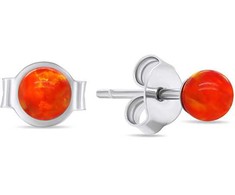Brilio Silver Brilio Sidabrinis Fine sidabrinis stones with oranžinis synthetic opals EA625WR