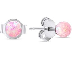Brilio Silver Brilio Sidabrinis Fine sidabrinis studs with pink synthetic opals EA625WP