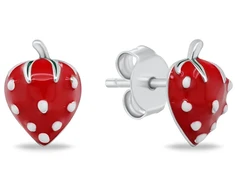 Brilio Silver Girls' sidabrinis earrings Strawberries EA1264W