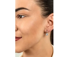 Brilio Silver Glittering auksinis-plated earrings with clear zircons EA442Y