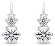 Brilio Silver Brilio Sidabrinis Sparkling sidabrinis earrings with zircons EA115W