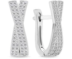Brilio Silver Brilio Sidabrinis Glittering sidabrinis auskarai PE066