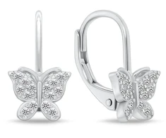 Brilio Silver Glittering sidabrinis earrings Bow tie EA1273W