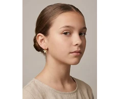 Brilio Silver Gold-plated dangling earrings with zircons Butterfly EA1272Y