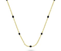 Brilio Silver Brilio Sidabrinis Gold-plated pakabukas su juodais rutuliais NCL112YBC