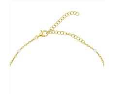 Brilio Silver Brilio Sidabrinis Gold-plated pakabukas with baltas balls NCL112Y