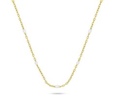 Brilio Silver Brilio Sidabrinis Gold-plated pakabukas with baltas balls NCL112Y