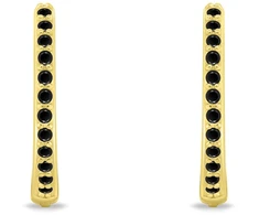 Brilio Silver Gold-plated rings with juodas cubic zirconias EA1280YBC
