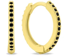 Brilio Silver Gold-plated rings with juodas cubic zirconias EA1280YBC