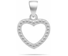 Brilio Silver Širdies formos pakabukas su kubiniu cirkoniu PT140W